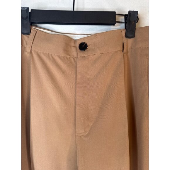 ZARA Small Beige Wide-Leg Pants - Picture 7 of 14